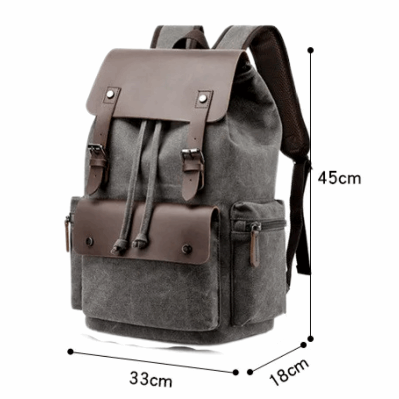 Mochila Couro e Lona Palermo