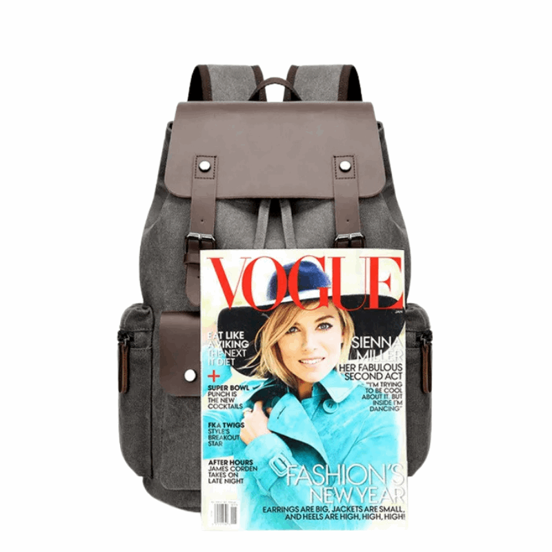 Mochila Couro e Lona Palermo